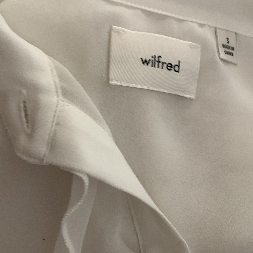 Wilfred Elegant White Ruffled Blouse size S - Picture 12 of 12